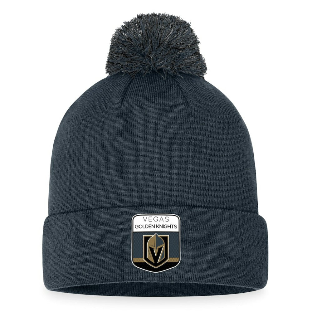 Vegas Golden Knights Fanatics 2023 NHL Draft Cuffed Knit Hat with Pom - Charcoal - NHL
