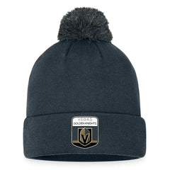 Vegas Golden Knights Fanatics 2023 NHL Draft Cuffed Knit Hat with Pom - Charcoal - NHL