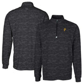 Pittsburgh Pirates Cutter & Buck Big & Tall Traverse Camo Print Stretch Quarter-Zip Pullover Top - MLB
