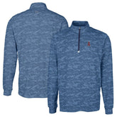 Los Angeles Angels Cutter & Buck Big & Tall Traverse Camo Print Stretch Quarter-Zip Pullover Top - MLB