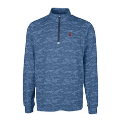 Los Angeles Angels Cutter & Buck Big & Tall Traverse Camo Print Stretch Quarter-Zip Pullover Top - MLB