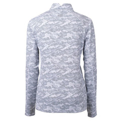 New York Yankees Cutter & Buck Women's Traverse Camo Print Stretch Quarter-Zip Pullover Top - MLB