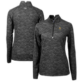 Minnesota Vikings Cutter & Buck Women's Traverse Camo Print Stretch Quarter-Zip Pullover Top Black | NFL