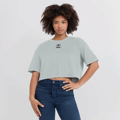 Green Bay Packers Women's Elements Super Soft Boxy Cropped T-Shirt Gray | Fanatics