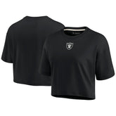 Las Vegas Raiders Women's Elements Super Soft Boxy Cropped T-Shirt Black | Fanatics