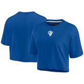 Los Angeles Rams Women's Elements Super Soft Boxy Cropped T-Shirt Royal | Fanatics