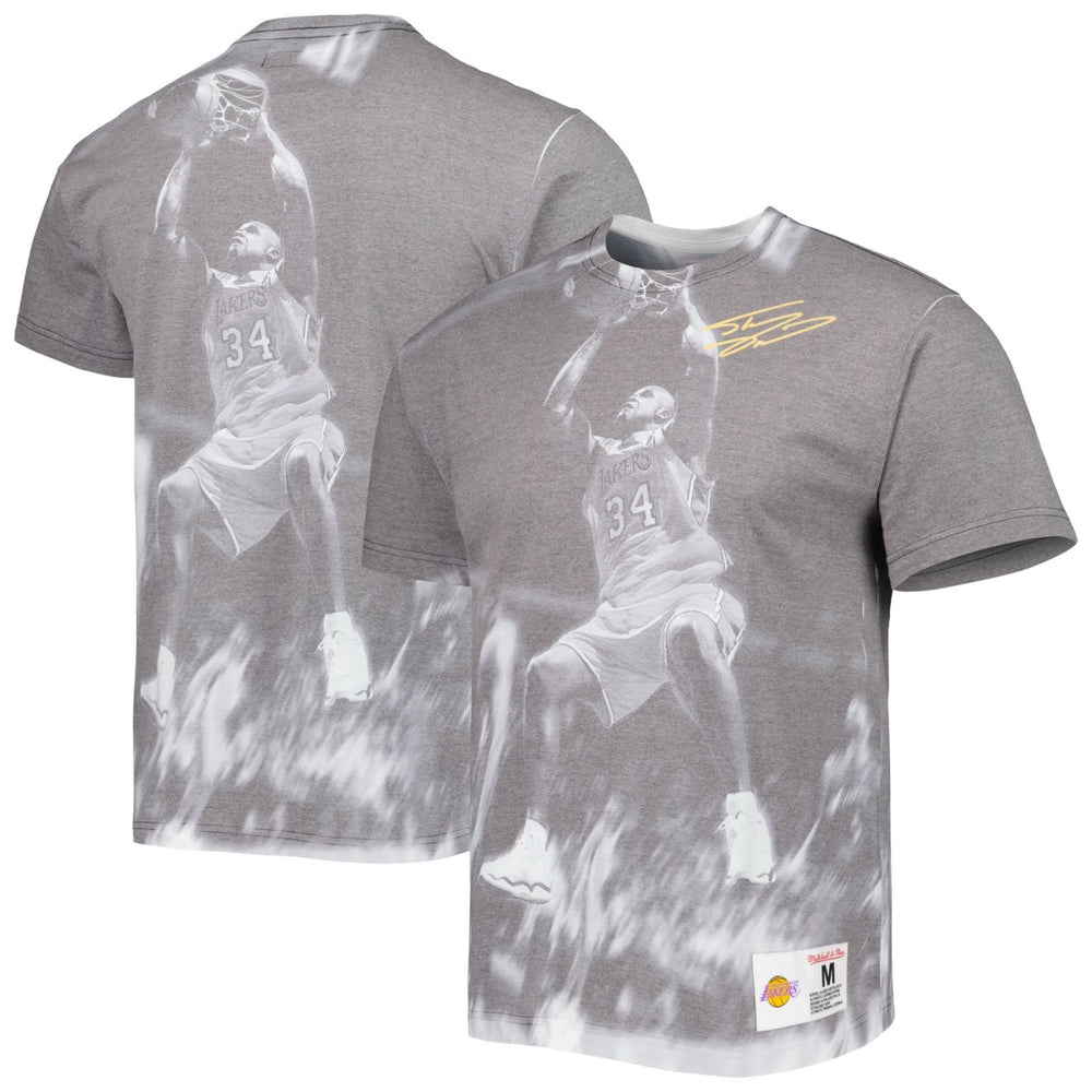 Shaquille O'Neal Los Angeles Lakers Above The Rim T-Shirt Heather Gray - NBA