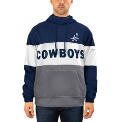 Dallas Cowboys New Era Fleece Retro Joe Pullover Hoodie Navy/White | NFL