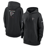 Atlanta Falcons Women's 2023 Sideline Club Fleece Pullover Hoodie Black | Nike for Sale