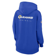 Los Angeles Rams Women's 2023 Sideline Club Fleece Pullover Hoodie Royal | Nike for Sale