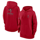 Tampa Bay Buccaneers Women's 2023 Sideline Club Fleece Pullover Hoodie Red | Nike for Sale