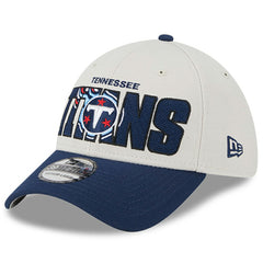 Tennessee Titans New Era 2023 NFL Draft 39THIRTY Flex Hat Stone/Navy | NFL