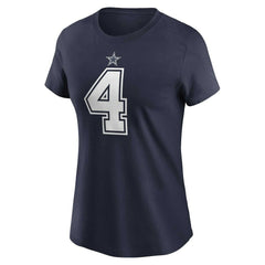 Dak Prescott Dallas Cowboys Women's Player Name & Number T-Shirt Navy | Nike for Sale