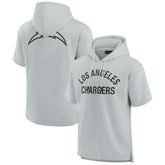 Los Angeles Chargers Unisex Elements Super Soft Fleece Short Sleeve Pullover Hoodie Gray | Fanatics