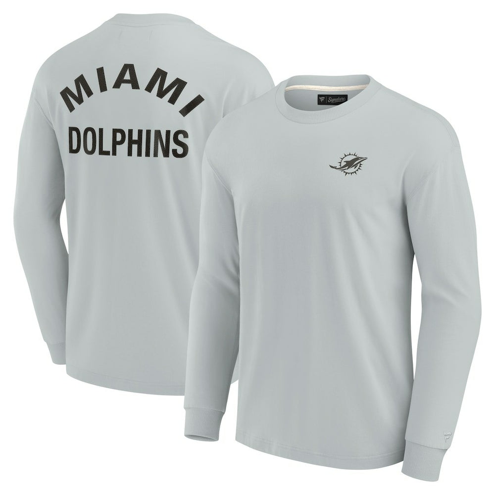Miami Dolphins Unisex Elements Super Soft Long Sleeve T-Shirt Gray | Fanatics
