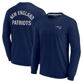New England Patriots Unisex Elements Super Soft Long Sleeve T-Shirt Navy | Fanatics
