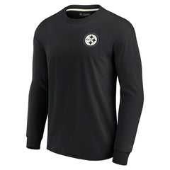 Pittsburgh Steelers Unisex Elements Super Soft Long Sleeve T-Shirt Black | Fanatics