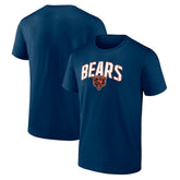 Chicago Bears Arched Kicker Stencil T-Shirt Navy | NFL