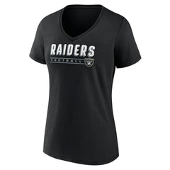 Las Vegas Raiders Women's Primary Play V-Neck T-Shirt Black | NFL