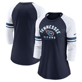 Tennessee Titans Women's Fashion 3/4-Sleeve Lightweight Raglan Fashion T-Shirt Navy | Nike for Sale