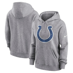 Indianapolis Colts Women's Team Logo Club Fleece Pullover Hoodie Heather Gray | Nike for Sale