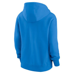 Los Angeles Chargers Women's Wordmark Club Fleece Pullover Hoodie Powder Blue | Nike for Sale