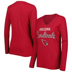 Arizona Cardinals G-III 4Her by Carl Banks Women's Post Season Long Sleeve V-Neck T-Shirt Cardinal | NFL