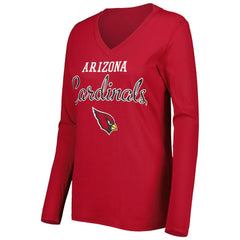 Arizona Cardinals G-III 4Her by Carl Banks Women's Post Season Long Sleeve V-Neck T-Shirt Cardinal | NFL