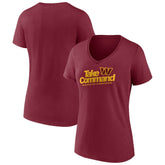 Women's Burgundy Washington Commanders Back Home Again V-Neck T-Shirt | NFL