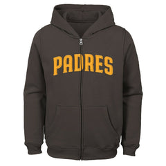 San Diego Padres Youth Wordmark Full-Zip Fleece Hoodie - MLB