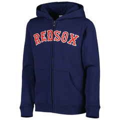 Boston Red Sox Youth Wordmark Full-Zip Fleece Hoodie - MLB