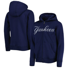 New York Yankees Youth Wordmark Full-Zip Fleece Hoodie - MLB