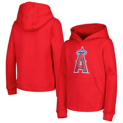 Los Angeles Angels Youth Team Primary Logo Pullover Hoodie - MLB
