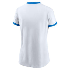 Los Angeles Chargers Women's Rewind Ringer Tri-Blend T-Shirt White | Nike for Sale