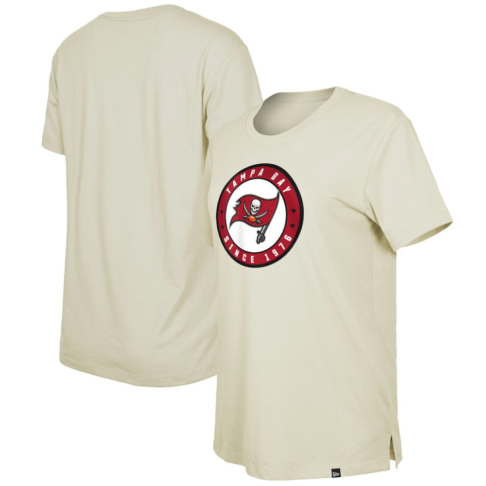 Tampa Bay Buccaneers New Era Women's 2023 NFL Draft T-Shirt Cream | NFL