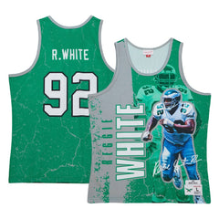 Reggie White Philadelphia Eagles 1992 Player Burst Tank Top Kelly Green | Mitchell & Ness