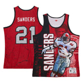 Deion Sanders Atlanta Falcons 1989 Player Burst Tank Top Red | Mitchell & Ness