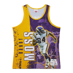 Randy Moss Minnesota Vikings 1998 Player Burst Tank Top Purple | Mitchell & Ness