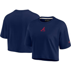 Atlanta Braves Fanatics Women's Elements Super Soft Boxy Cropped T-Shirt - MLB