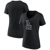 Los Angeles Dodgers Women's Rough Diamond V-Neck T-Shirt - MLB