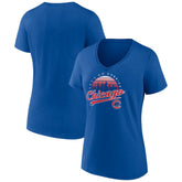 Chicago Cubs Women's One Champion V-Neck T-Shirt - MLB