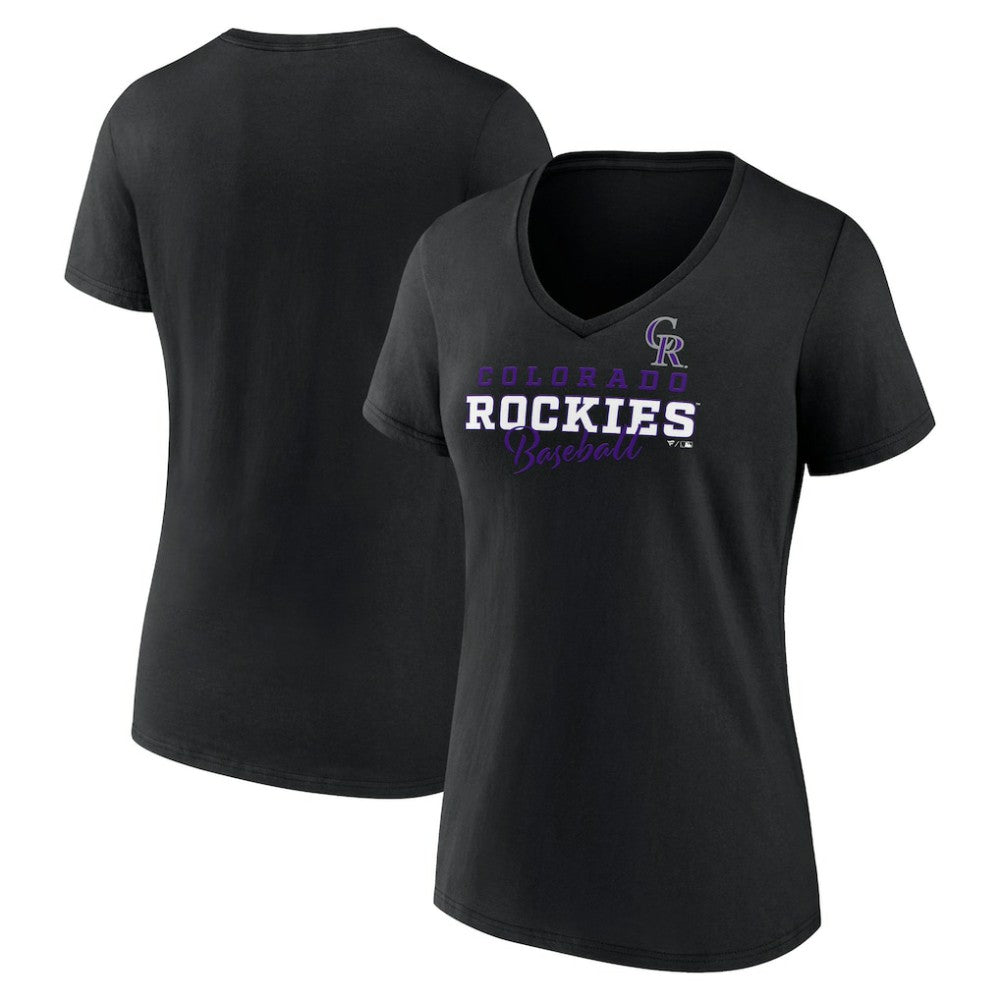 Colorado Rockies Women's Back In Business V-Neck T-Shirt - MLB