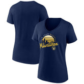 Milwaukee Brewers Women's One Champion V-Neck T-Shirt - MLB