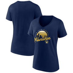 Milwaukee Brewers Women's One Champion V-Neck T-Shirt - MLB