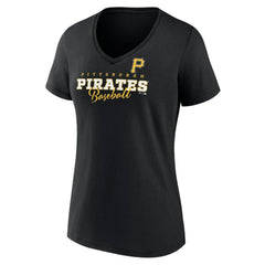 Pittsburgh Pirates Women's Back In Business V-Neck T-Shirt - MLB
