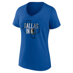 Dallas Mavericks Women's Core Hometown Launch V-Neck T-Shirt Blue - NBA