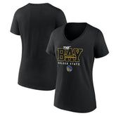 Golden State Warriors Women's Core Hometown Launch V-Neck T-Shirt Black - NBA