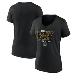 Golden State Warriors Women's Core Hometown Launch V-Neck T-Shirt Black - NBA