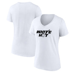 Miami Heat Women's Core Hometown Launch V-Neck T-Shirt White - NBA