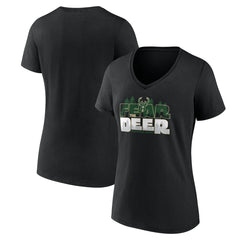 Women's Black Milwaukee Bucks Core Hometown V-Neck T-Shirt - NBA